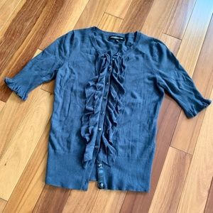 Express Dark Gray Button-Up Cardigan, Size XS